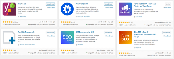 WordPress SEO plugins